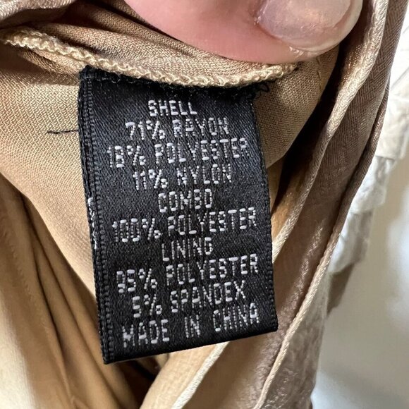 Adrianna papell woman tan gold dress women’s size 22 - Picture 5 of 10